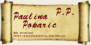 Paulina Poparić vizit kartica